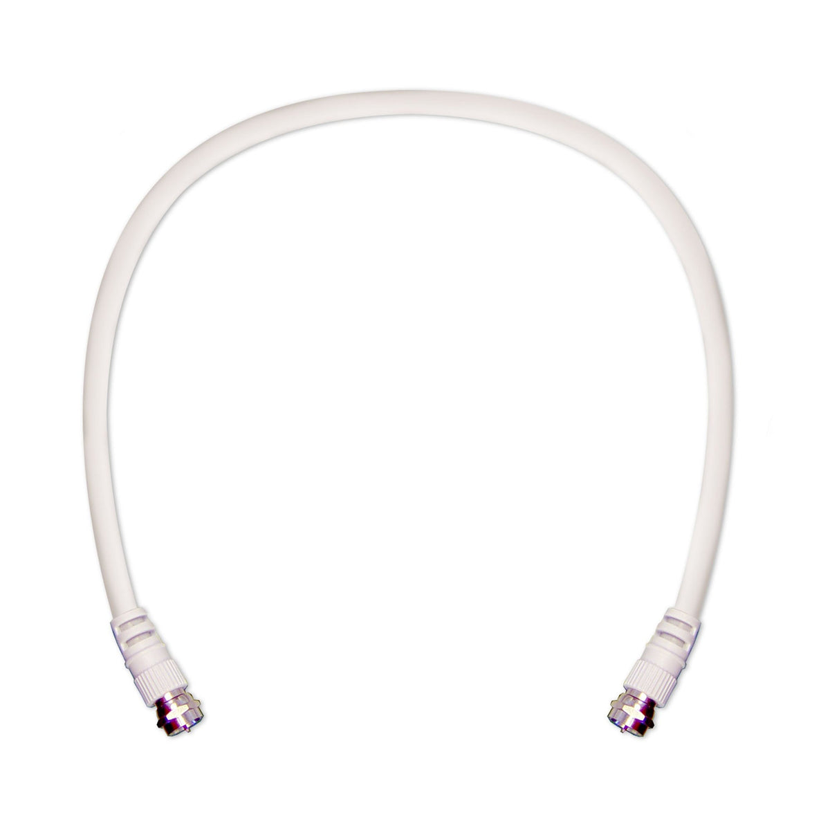 Wilson Cable 2 ft. white RG6 low loss coax cable