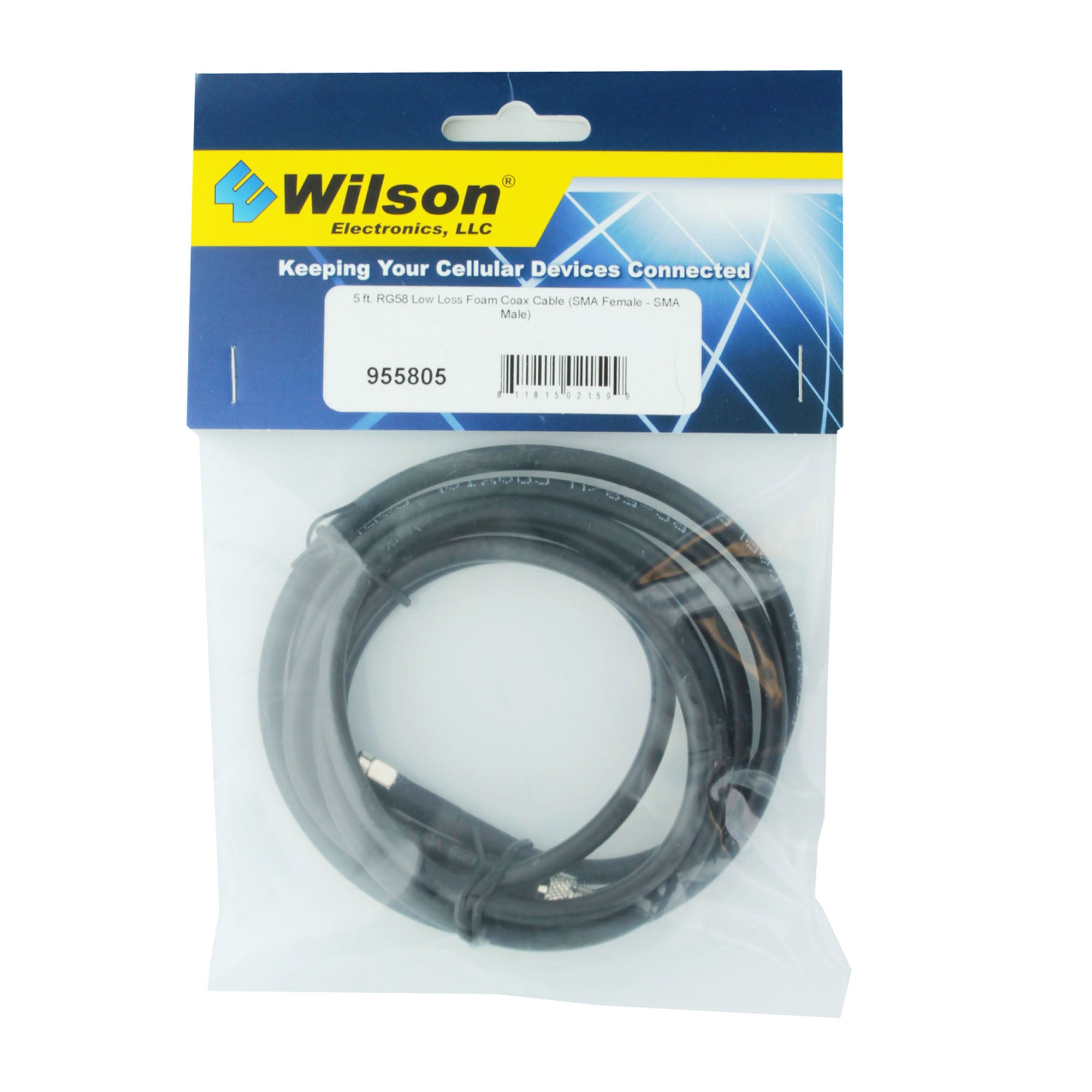 Wilson Electronics 5 ft. RG58 Low Loss Foam Coax Cable (SMA Female - SMA Male)