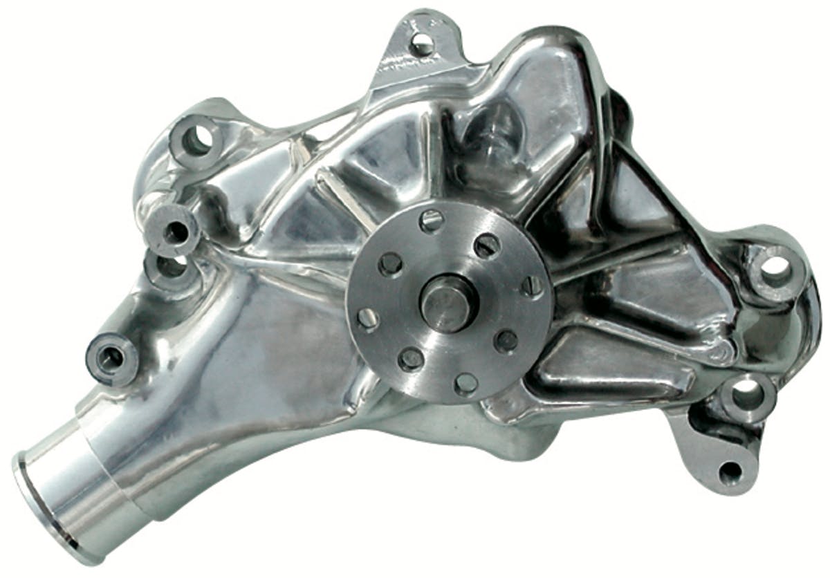 PROFORM 67264 Engine Water Pump; Mechanical Long Style; High Flow Model; Polished; SB Chevy