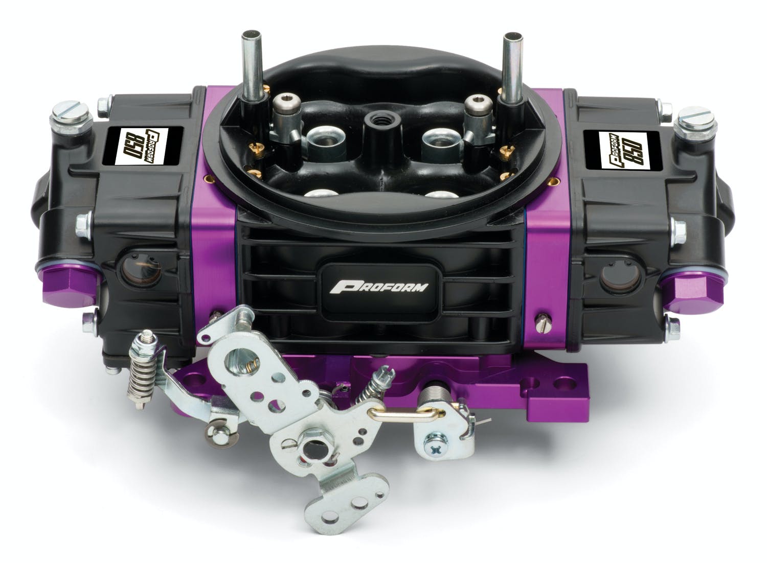 PROFORM 67303 Black Race Series Carburetor; 850 CFM, Mechanical Secondary, Black and Purple