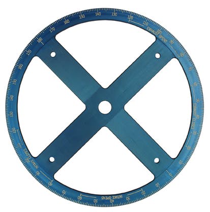 PROFORM 67490 Camshaft Degree Wheel; Pro Model; 16 Inch Diameter; Blue Anodized; White Numbers