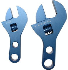 PROFORM 67722 Adjustable AN Wrench Set; One Fits -3AN to -8AN; One Fits -10AN to -20AN; Blue