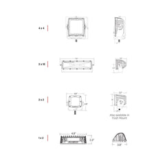RIGID Industries 681113 4X4 115 Degree DC Power Scene Light Black