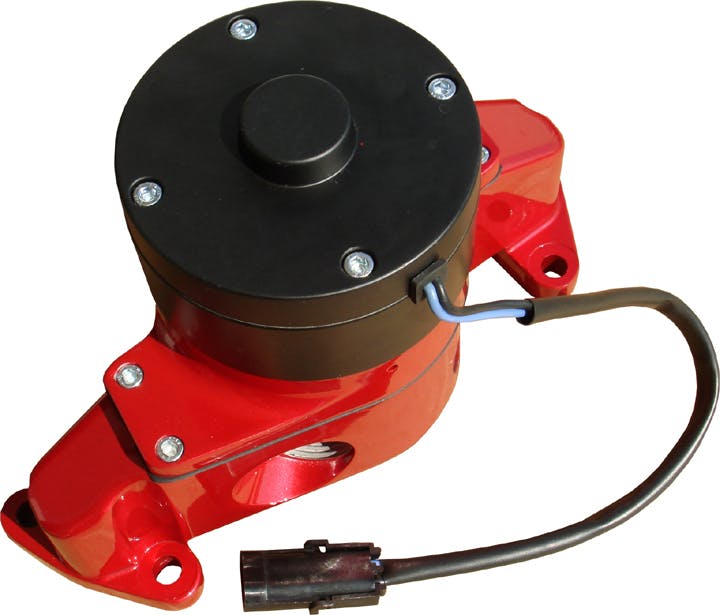 PROFORM 68220R Electric Engine Water Pump; Aluminum; Red Powder Coat; Fits SB Ford Engines