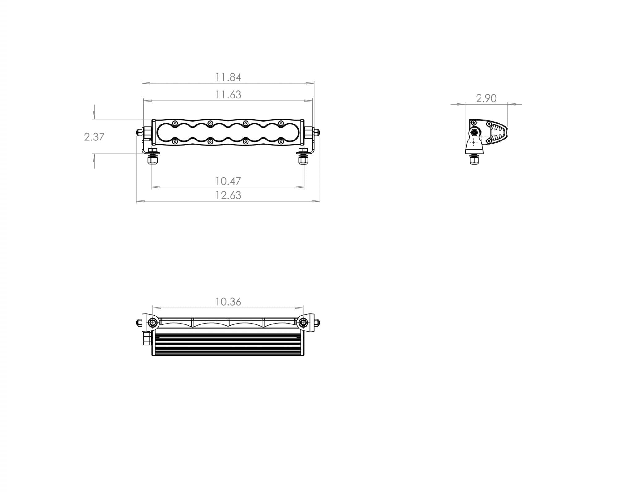 Baja Designs 701003 10 Inch LED Light Bar Driving Combo Pattern S8 Series