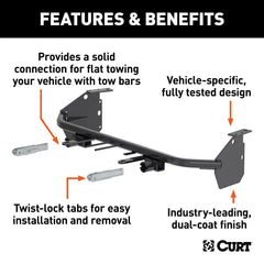 CURT Custom Tow Bar Base Plate, Select Chevrolet Equinox 70148