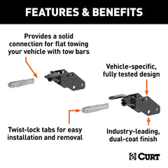 CURT Custom Tow Bar Base Plate, Fits Select Chevrolet Silverado 1500 70149