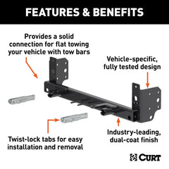 CURT Custom Tow Bar Base Plate, Fits Select Jeep Grand Cherokee L 70152