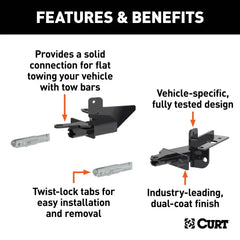 CURT Custom Tow Bar Base Plate, Fits Select Ram 1500 70154