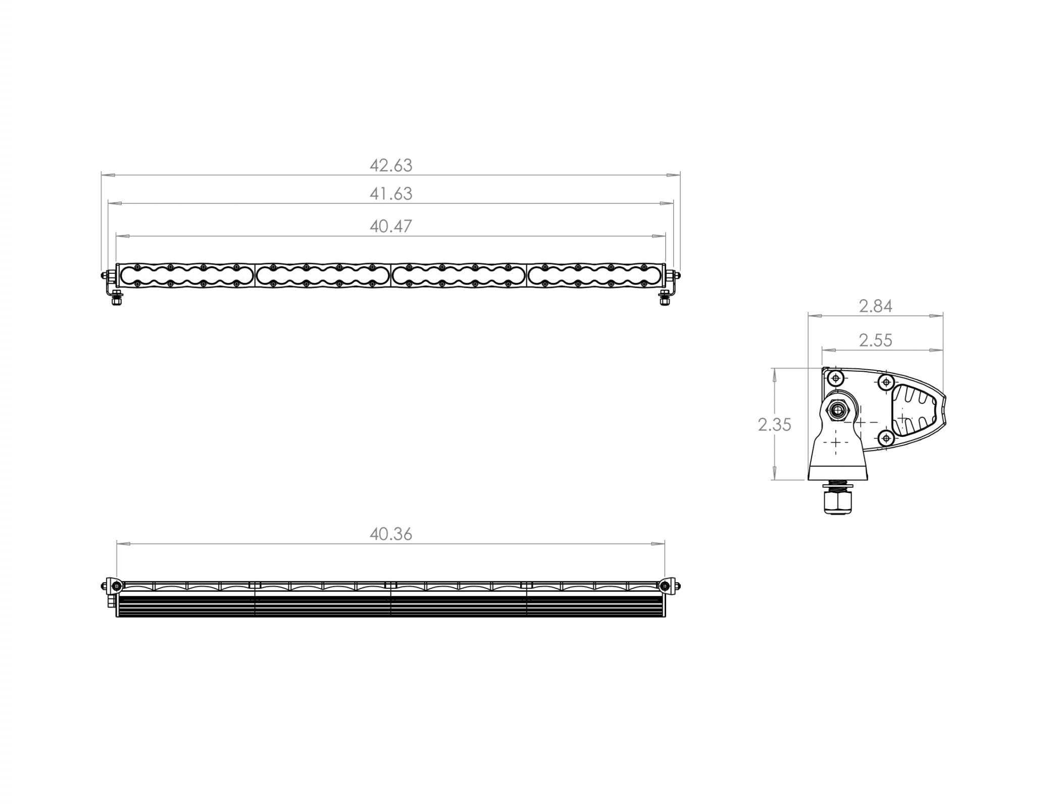 Baja Designs 704001 40 Inch LED Light Bar Spot Pattern S8 Series