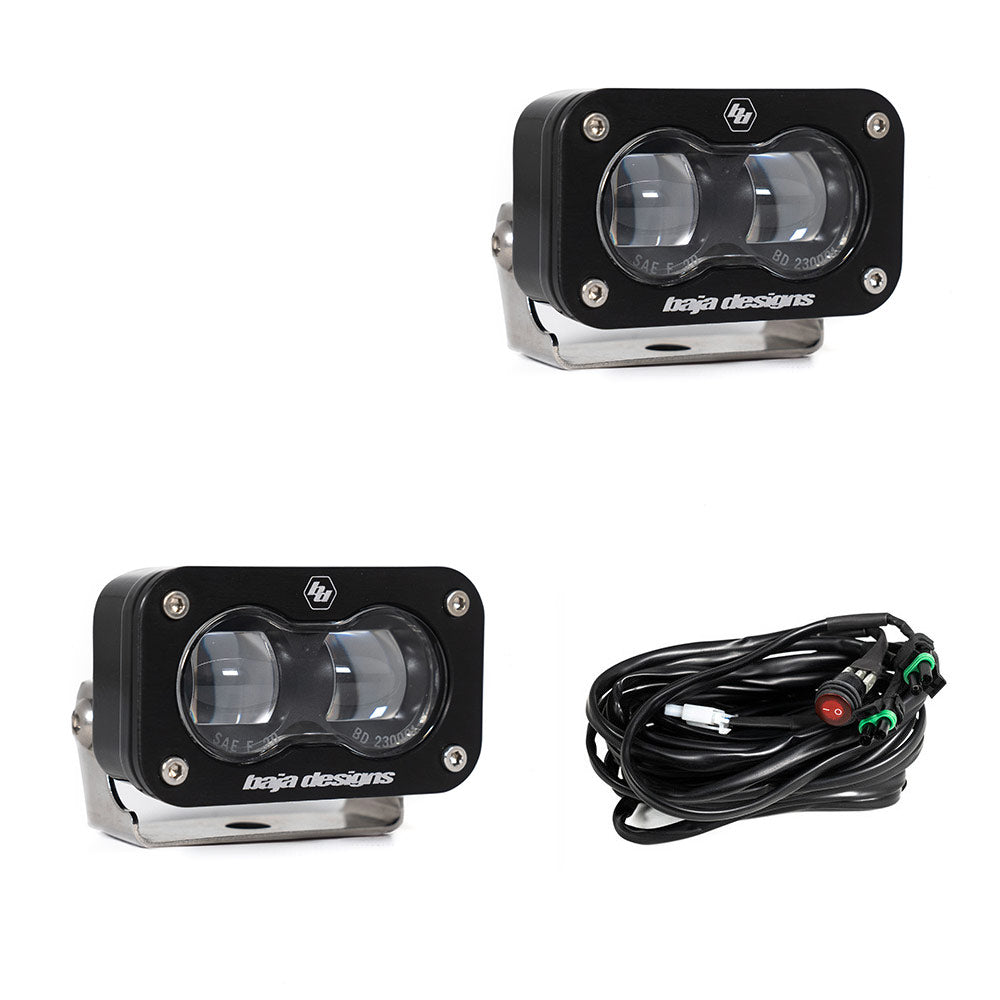 Baja Designs 237801 S2 SAE, Pair LED Spot, Clear