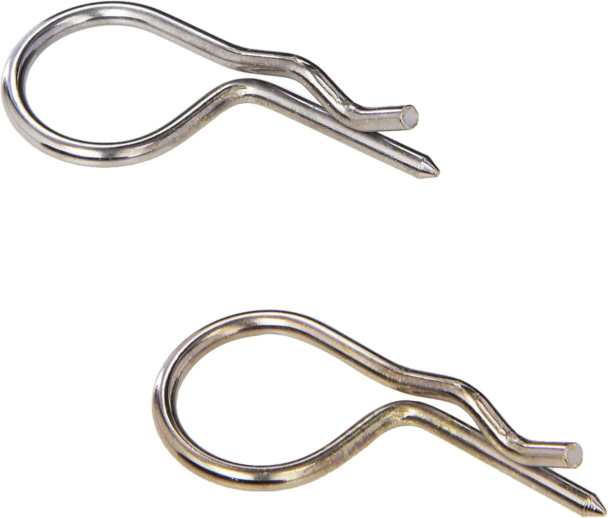 Moroso 39022 Chrome-Plated Hood Pin Clips (1/8 Wire Diameter, 2pk)