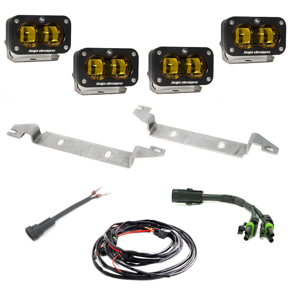 Baja Designs 448168 Toyota S2 SAE OEM Fog Light Replacement Kit, Amber