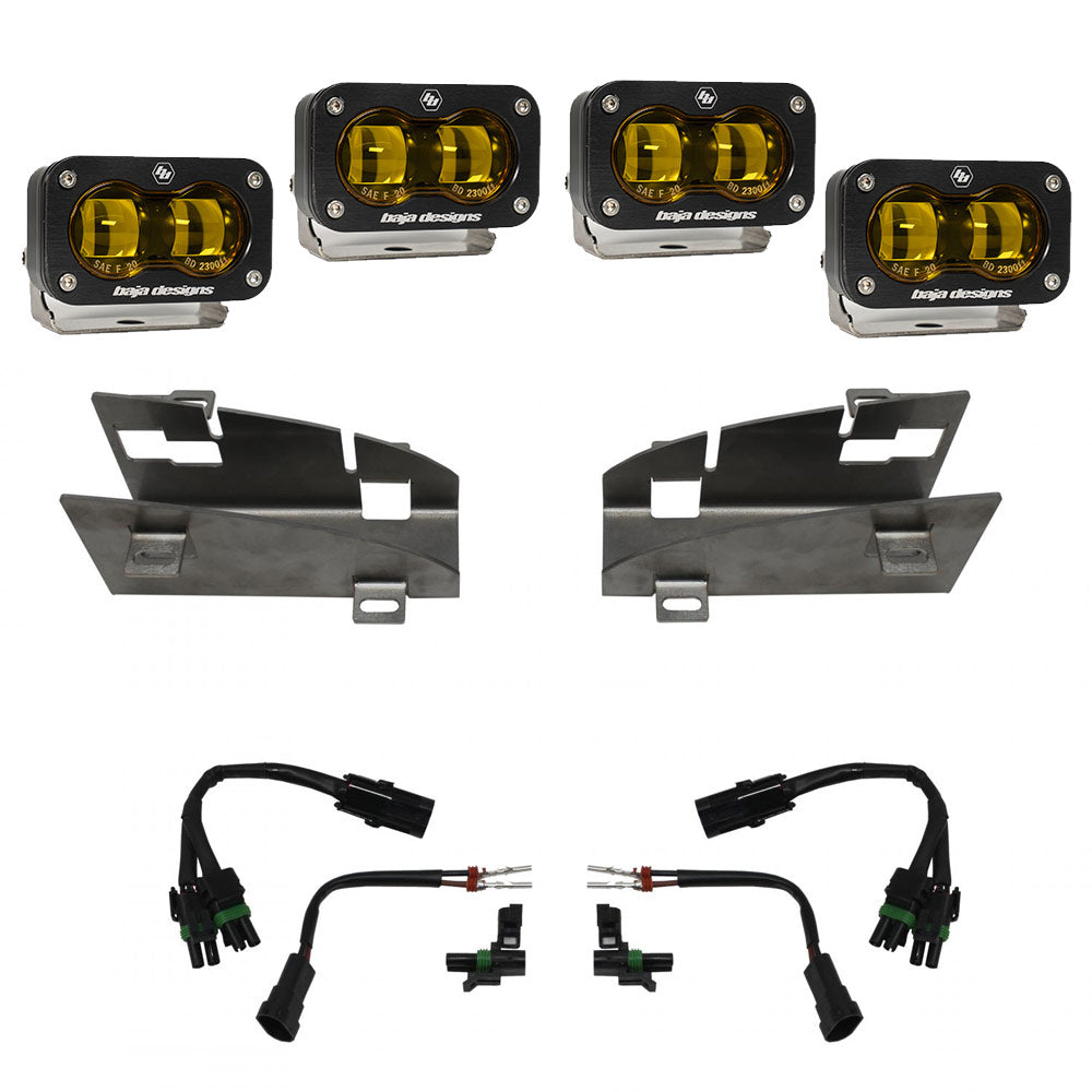 Baja Designs 448169 Dodge, Ram Dual S2 SAE Fog Pocket Light Kit, Amber