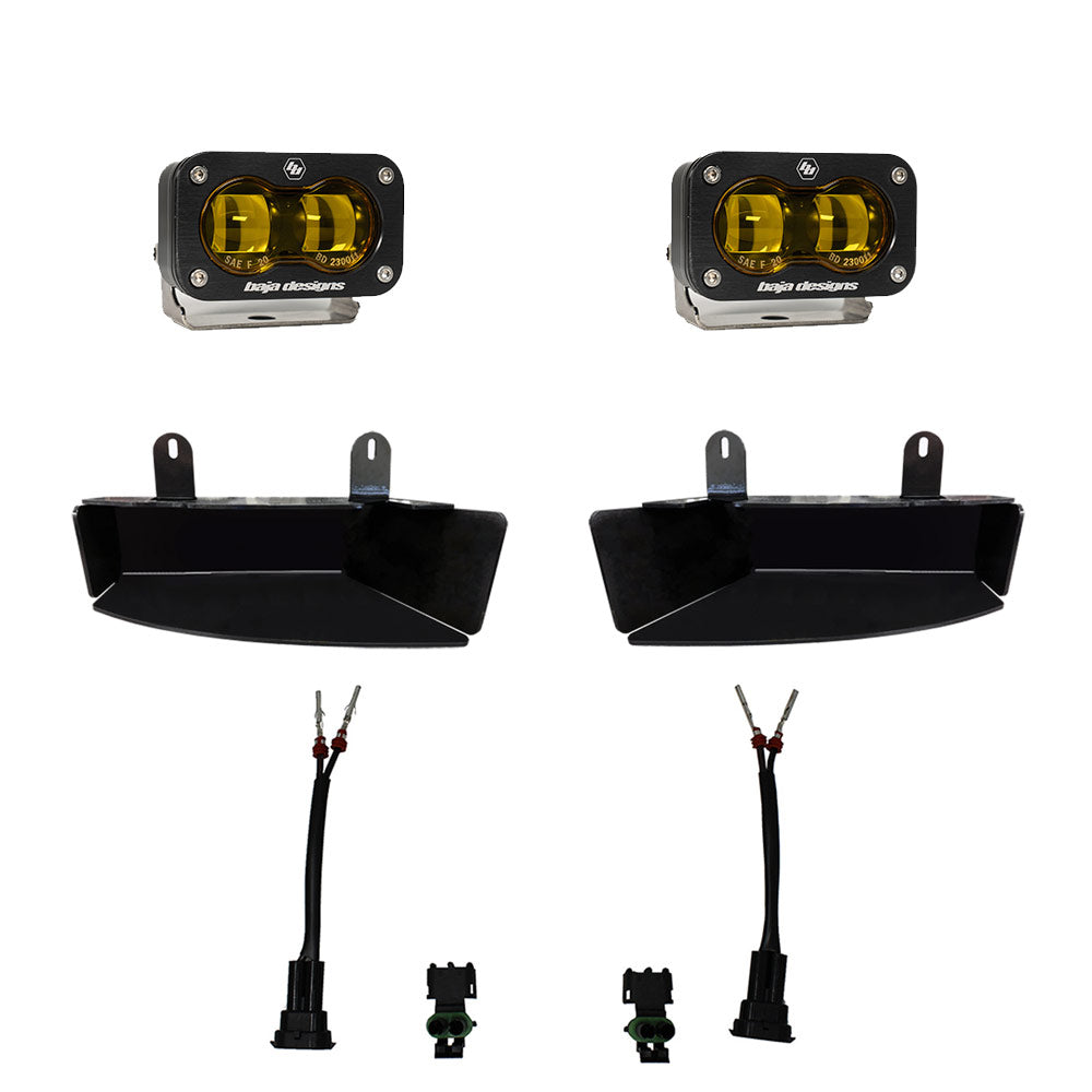 Baja Designs 448170 Dodge, Ram S2 SAE Fog Pocket Light Kit, Amber