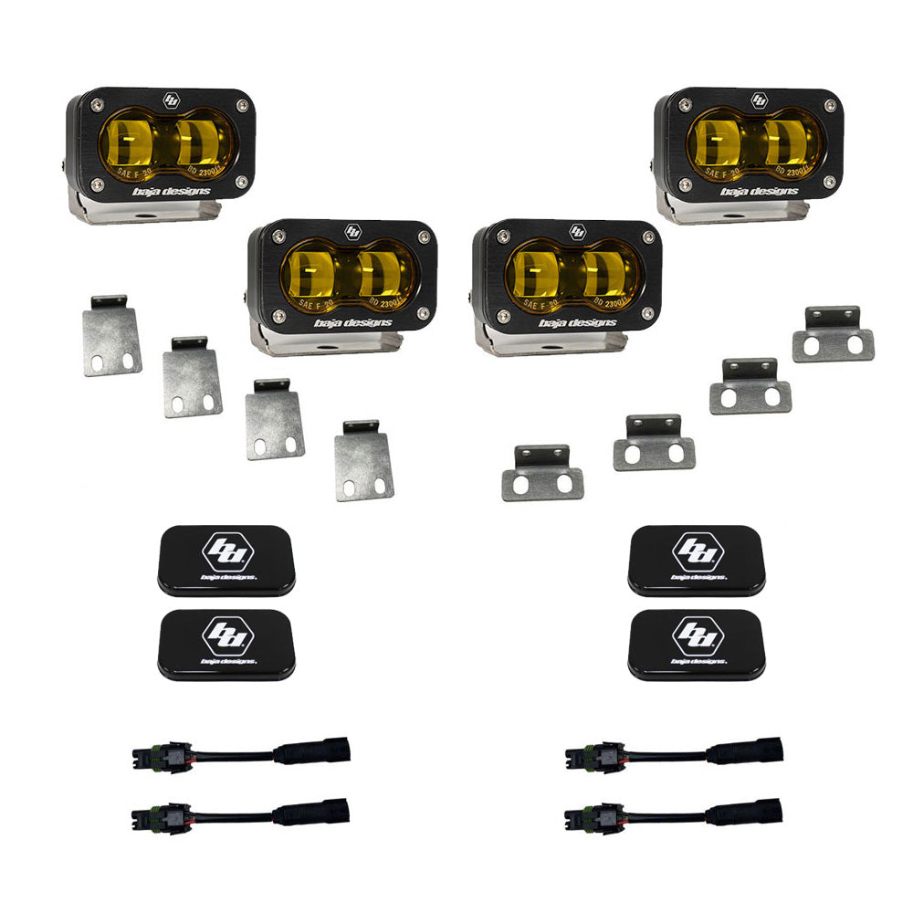 Baja Designs 448171 Ford S2 SAE Dual Fog Pocket Kit, Amber