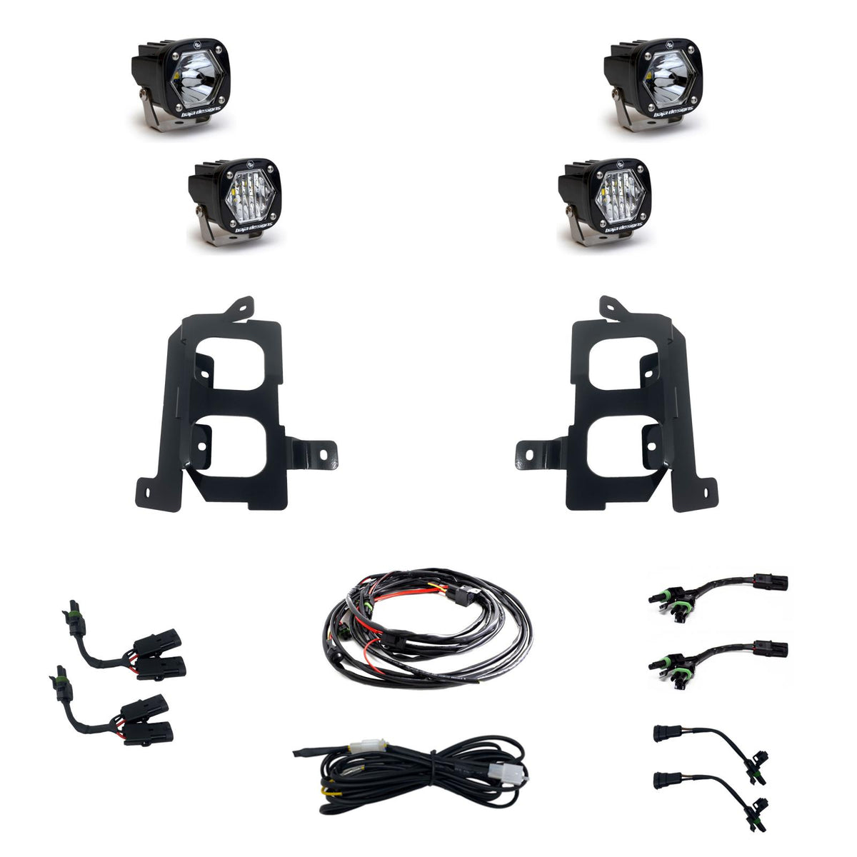 Baja Designs 447855 GMC 2500/3500 20-On Clear Spot/Clear W/C Fog Pocket Kit Baja Designs