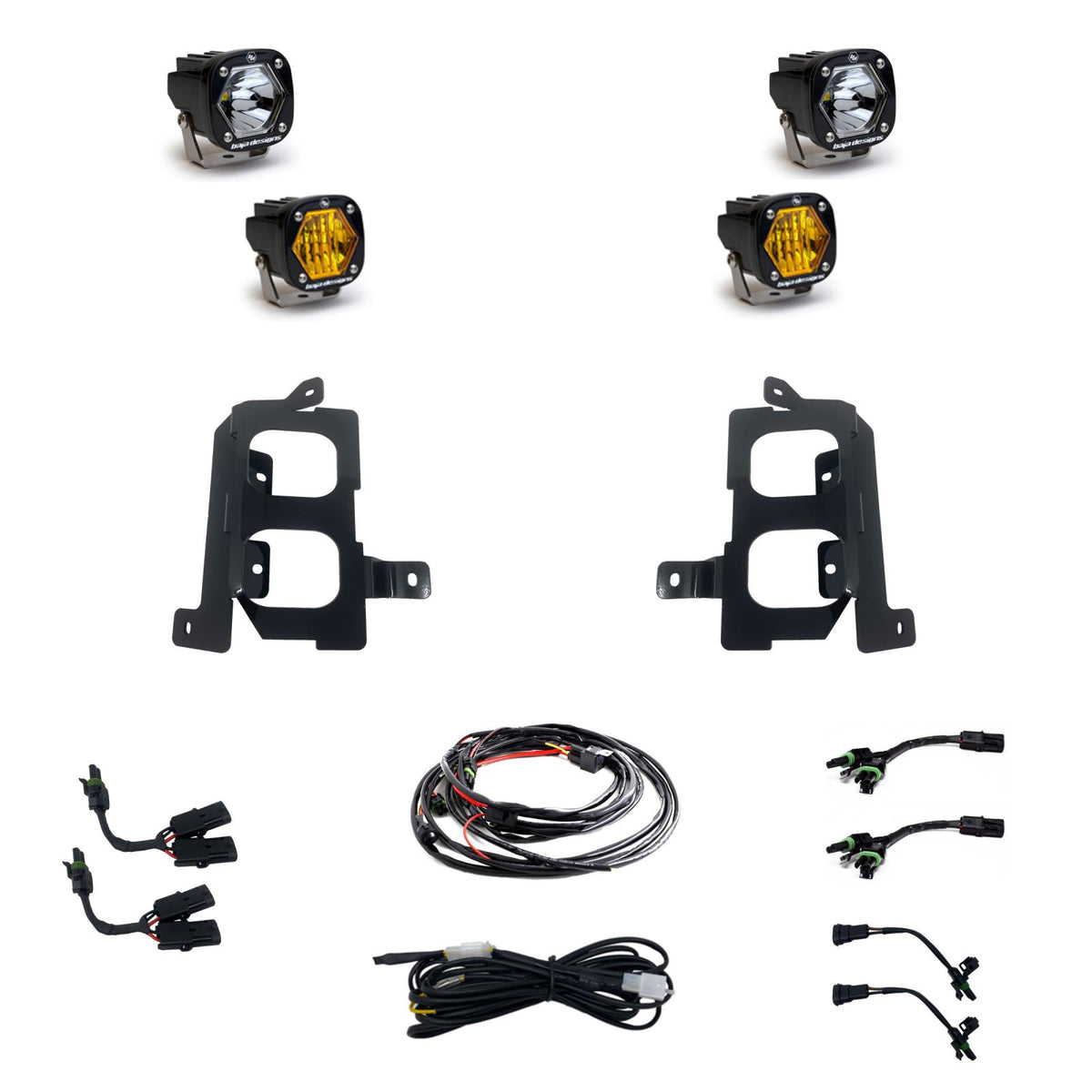 Baja Designs 448084 GMC 1500 (19-On) Clear Spot/Amber W/C FPK Baja Designs