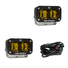 Baja Designs 237811 S2 SAE, Pair LED Spot, Amber