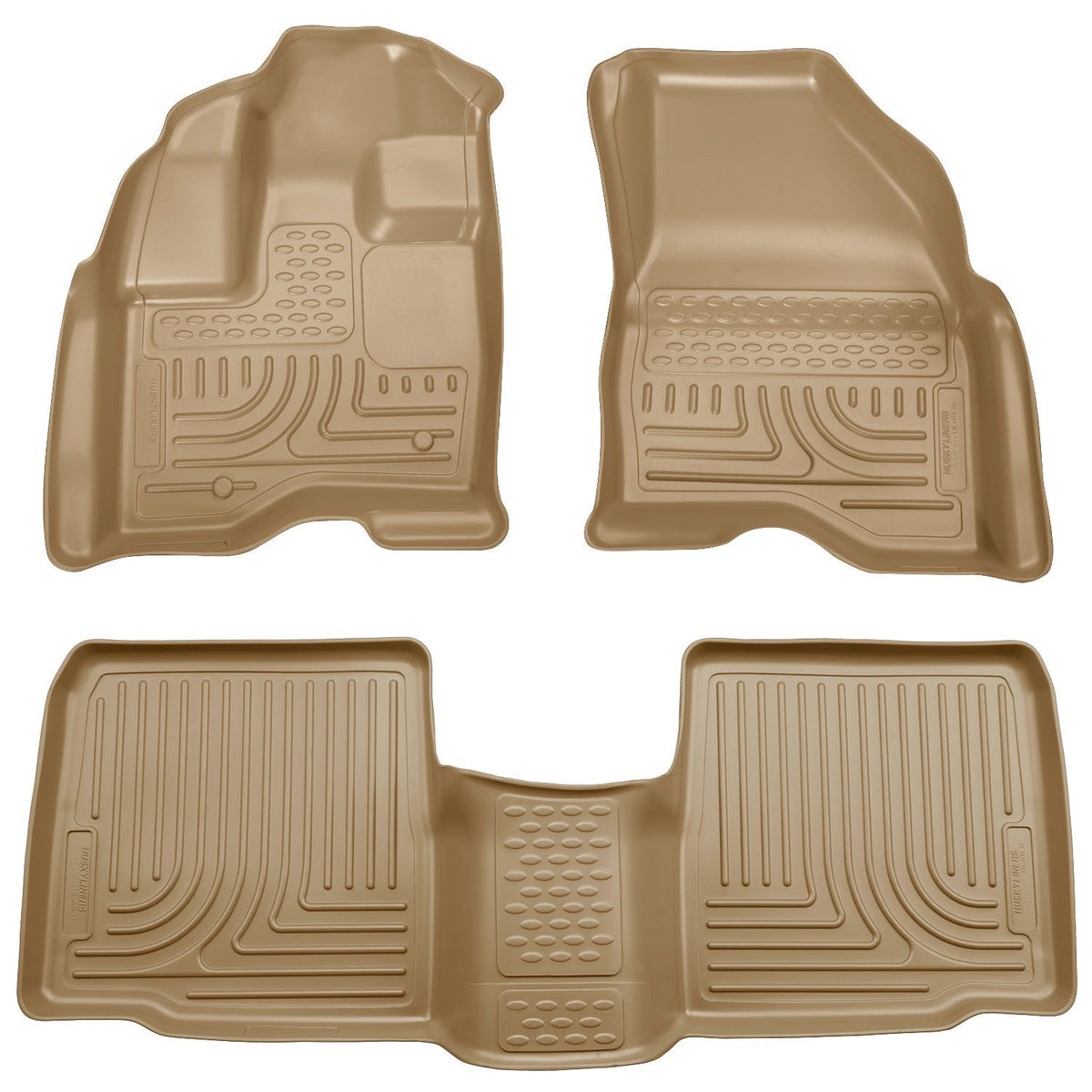 Husky Liners 98733 Weatherbeater Series Front and 2nd Seat Floor Liners Tan