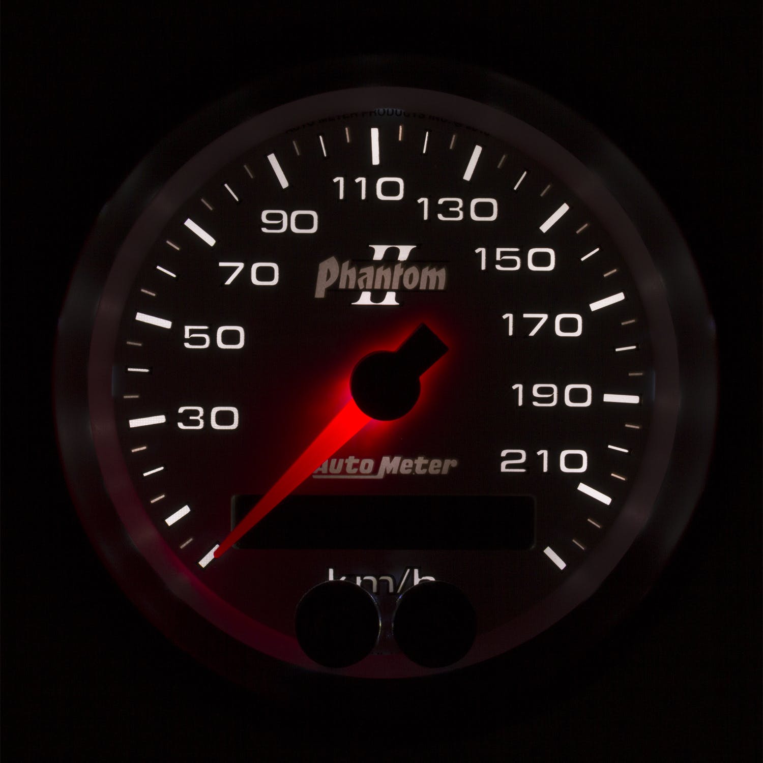 AutoMeter Products 7580-M Speedometer Gauge 3 3/8, 225KM/H, GPS, Phantom II