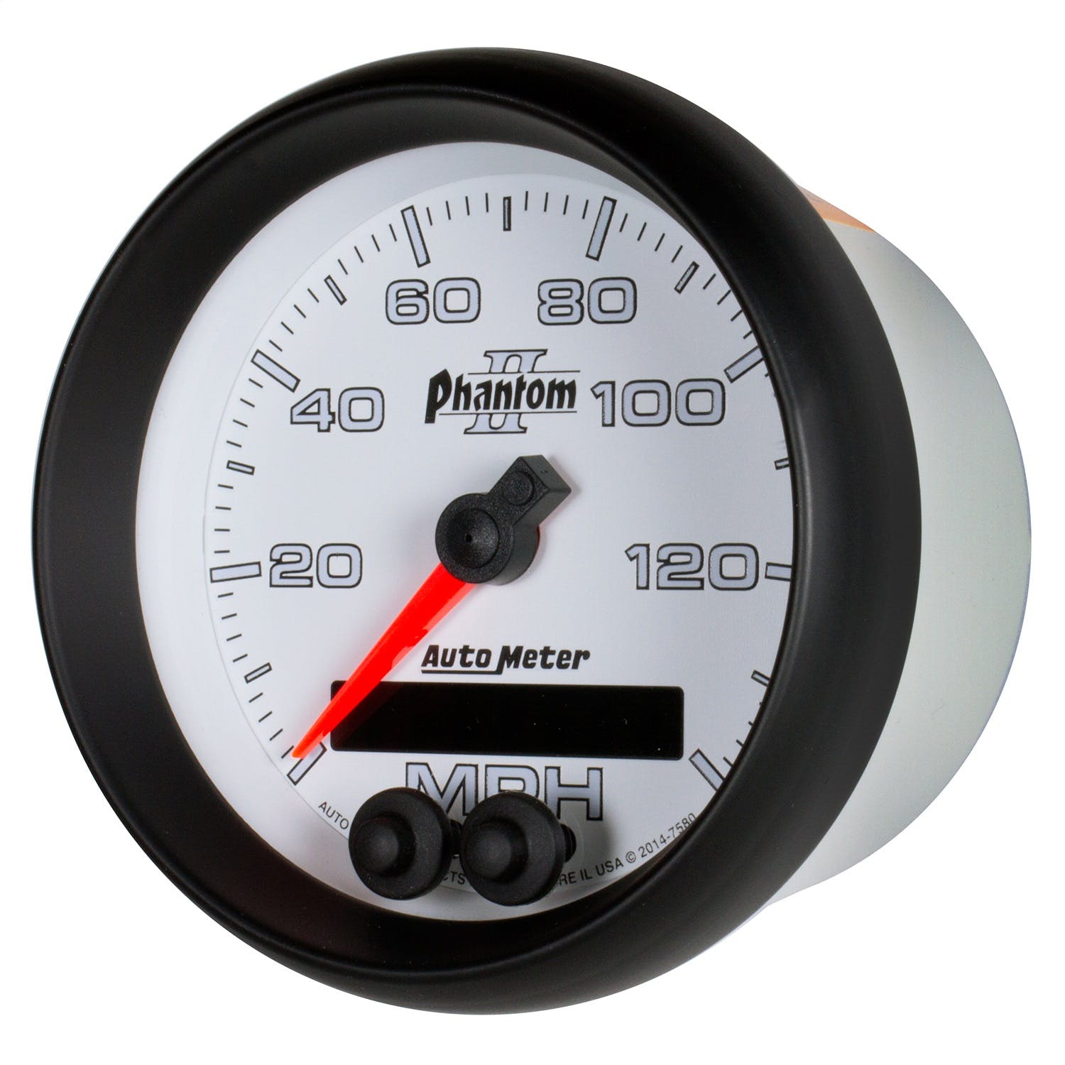 AutoMeter Products 7580 Phantom II /soeedineter Gauge 3 3/8, 140mph, GPS