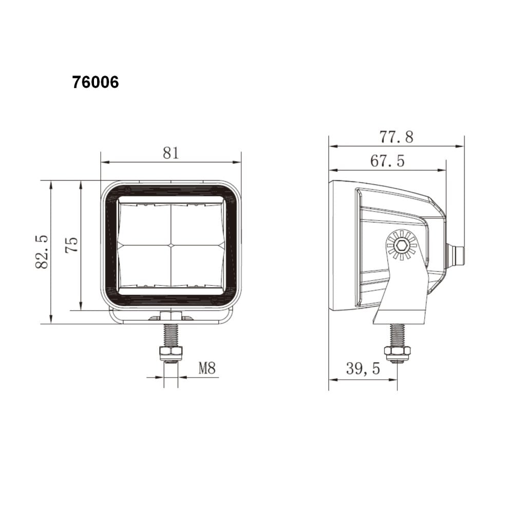 BrightSource 76006 3.2 inch Cube Light Kit - Driving Pattern, Bezeless Lens Design, includes 2 Lamps and a Harness