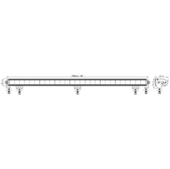 BrightSource 30 inch Titanium E-Marked Single Row LED Light Bar 771302