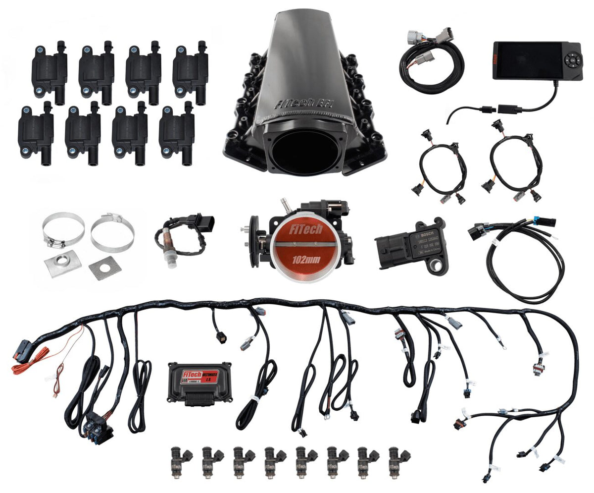 FiTech 78004 Ultimate LS Kit LS1/LS2/LS6 -750HP w/ Trans Control, w/ coil pack set