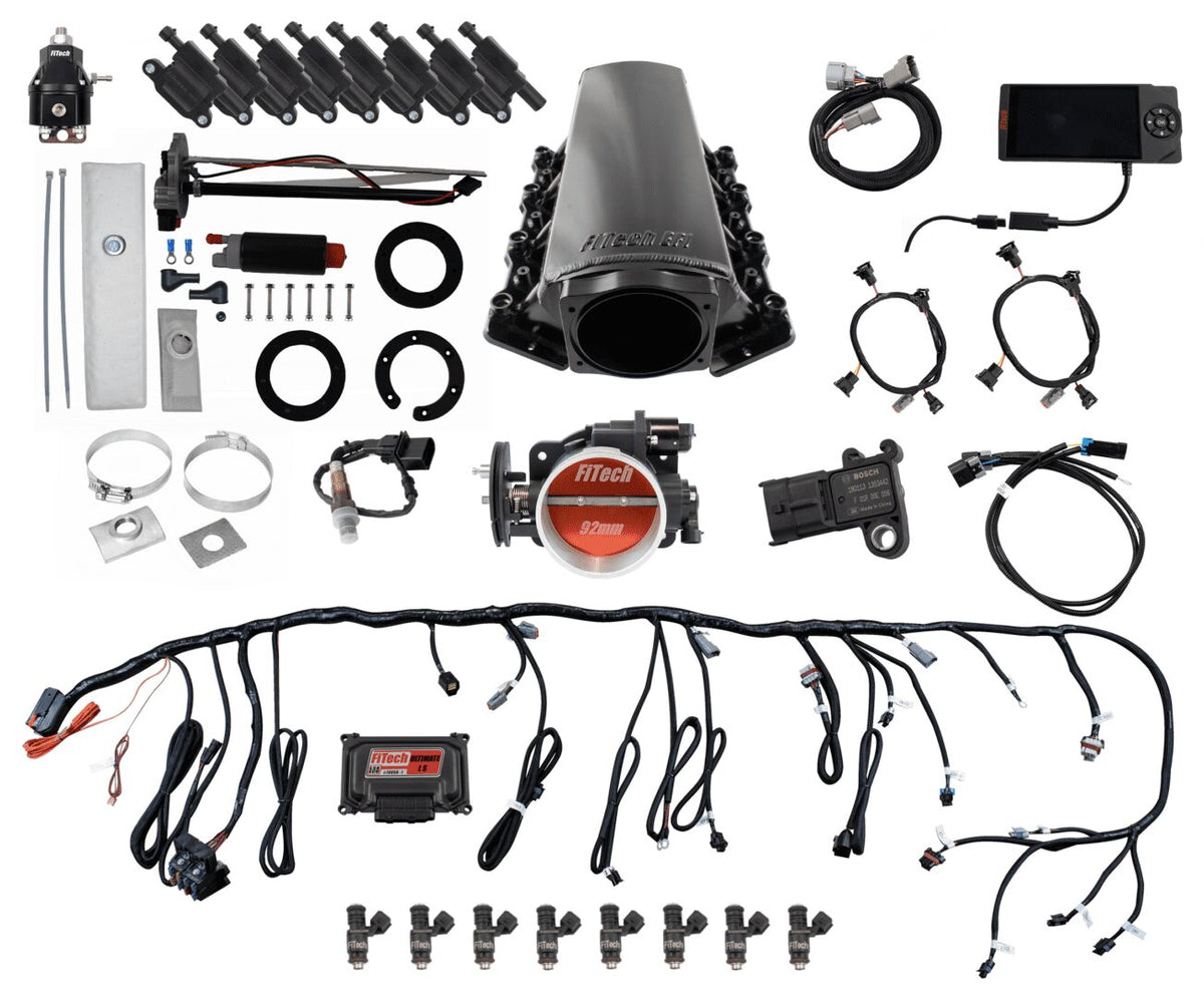 FiTech 78607 Ultimate LS Tall Master Kit 70007, 50015 Go-Fuel In-Tank Module, 54001 regulator