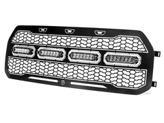 AFE 79-21001L Scorpion Complete Replacement Tread Design Grille Flat Black w/ LED Lights