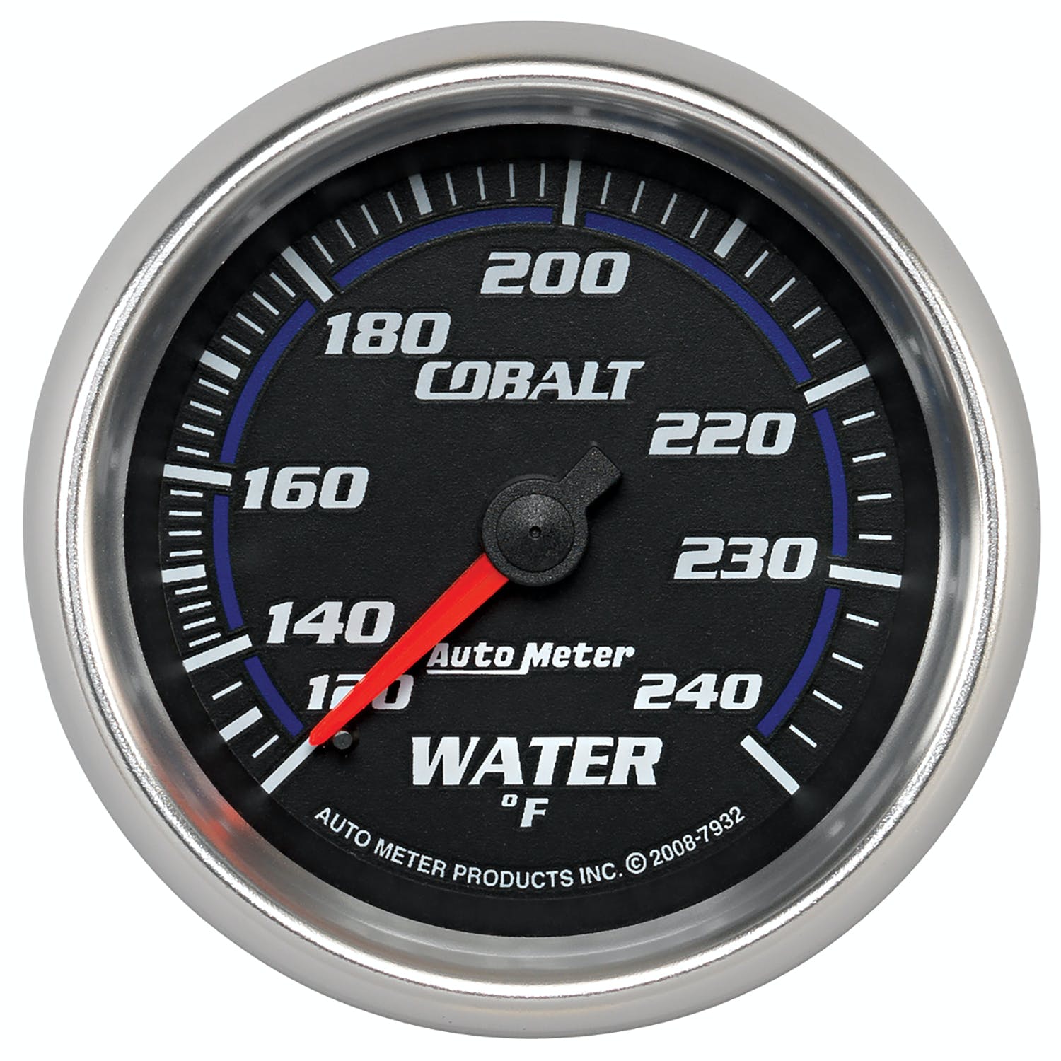 AutoMeter Products 7932 GAUGE; WATER TEMP; 2 5/8in.; 120-240° F; MECHANICAL; COBALT