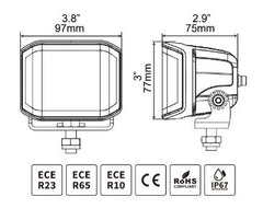 Go Rhino Flood Light 750700321FCS