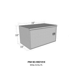 Westin Automotive 80-HBD1818 HD Under Body 18in x 18in Swing Door Overall Dims: 18x18x18in Apprx Cu Ft: 4.4in