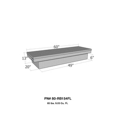 Westin Automotive 80-RB154FL Full Lid Full Size Step Side and Down Size Shallow Depth Overall Dims: 60x20x13