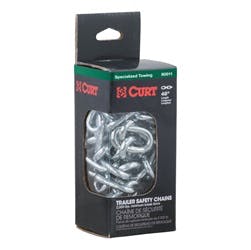 CURT 80020 27 Safety Chain with 1 S-Hook (2,000 lbs, Clear Zinc)