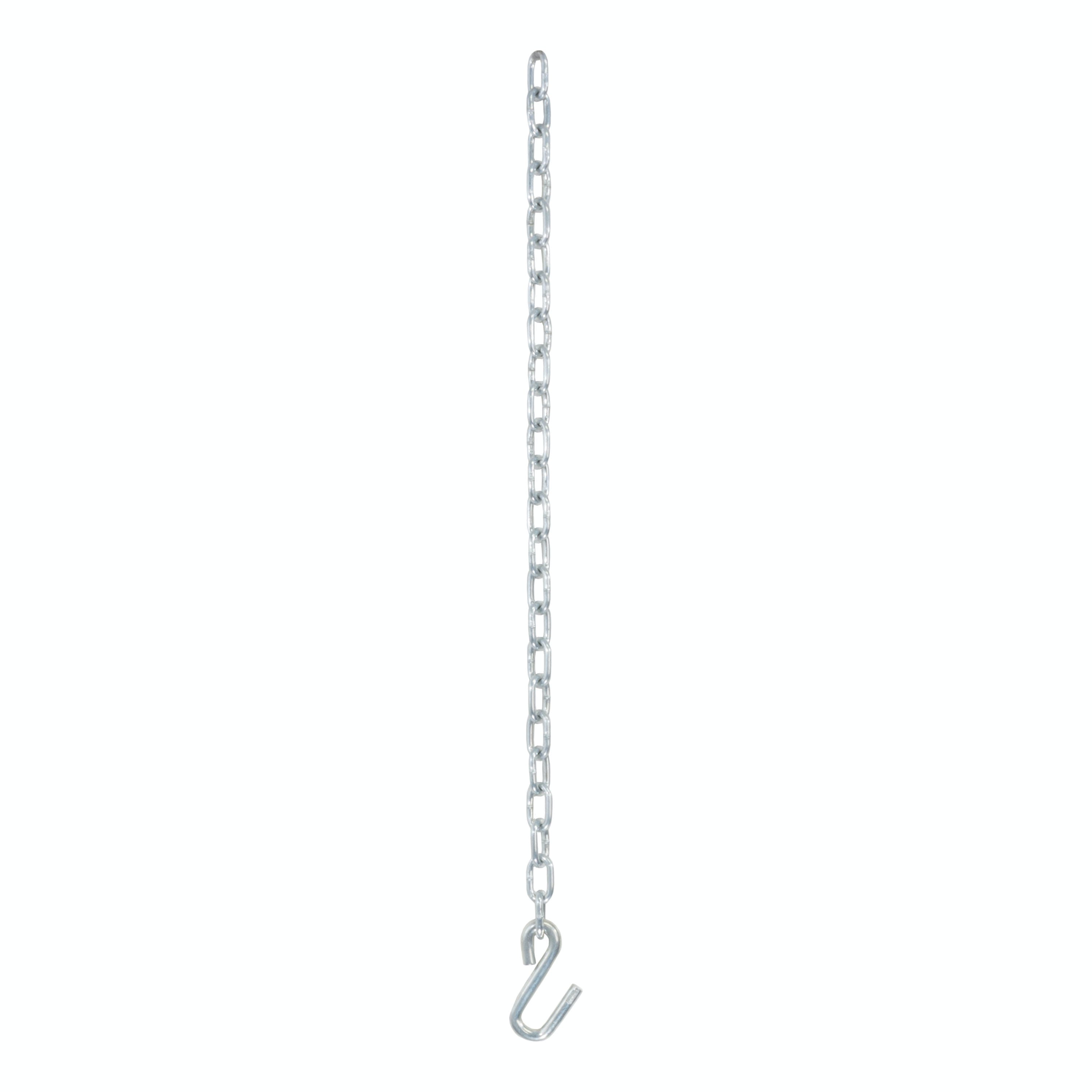 CURT 80020 27 Safety Chain with 1 S-Hook (2,000 lbs, Clear Zinc)