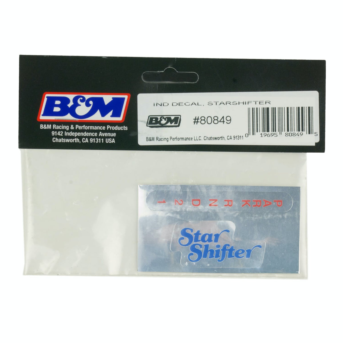 B&M 80849 IND DECAL, STARSHFTR