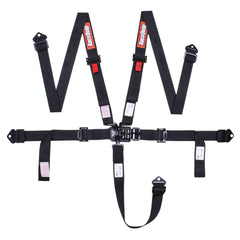 RaceQuip 811001 Latch and Link 5 Point Auto Racing 2 Harness Set; SFI 16.1 Seat Belt Set; Black