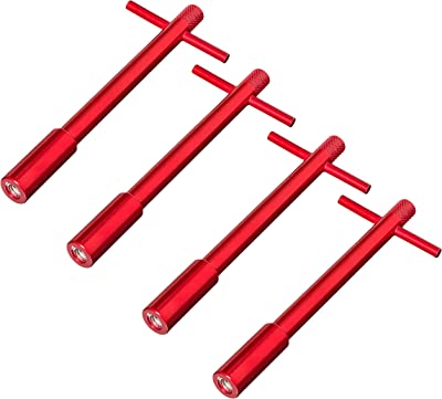 Moroso 68605 Extra Long Red Powder-Coated Aluminum Valve Cover Wing Nuts (SBC, 4pk)