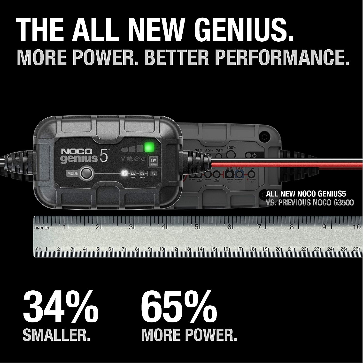 NOCO GENIUS5 5-Amp Battery Charger Battery Maintainer and Battery Desulfator