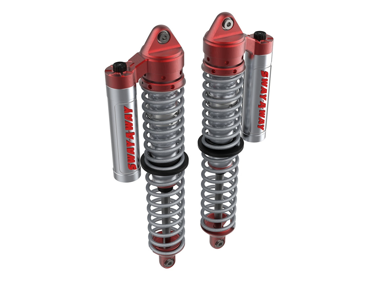 AFE 851-5600-03-CA Sway-A-Way 2.5 Front Coilover Kit w/ Piggyback Reservoirs and Comp Adjusters