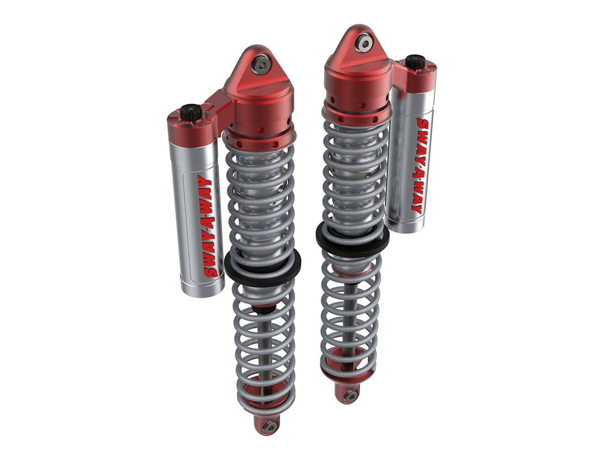 AFE 851-5600-04-CA Sway-A-Way 2.5 Front Coilover Kit w/ Piggyback Reservoirs and Comp Adjusters