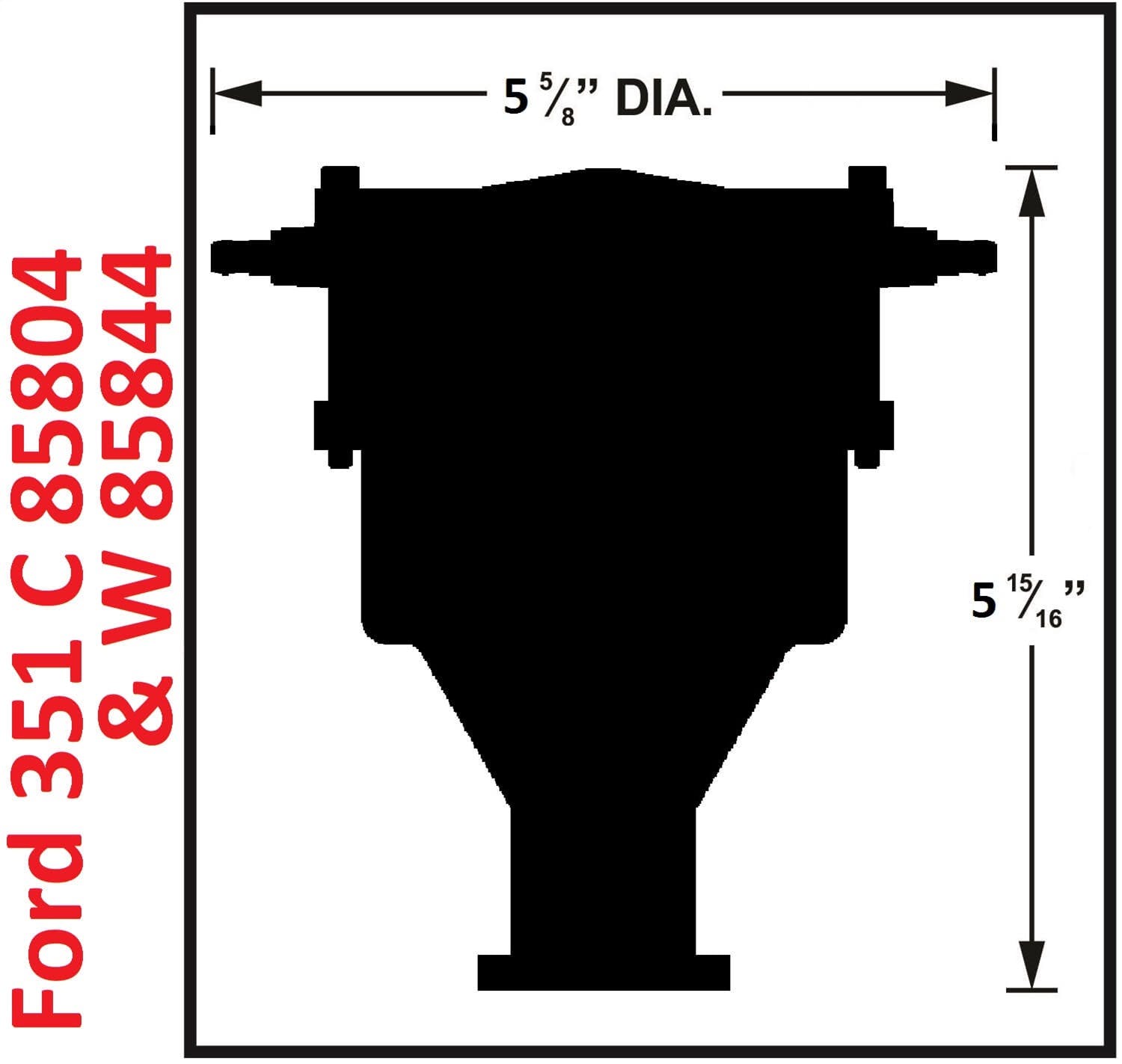 MSD Performance 85804 Distributor Ford 351C, Crab Cap