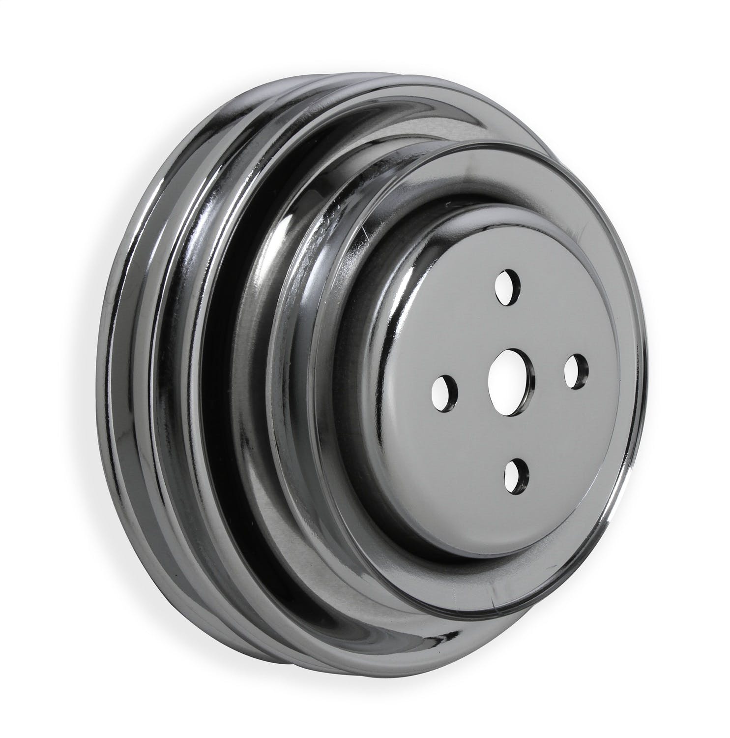 Mr. Gasket 8829 PULLEY,W/P DBL SBF CA SMOG CHR