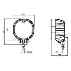 BrightSource 4 inch? Graphene Work Light, Flood Pattern, 15W 891272F