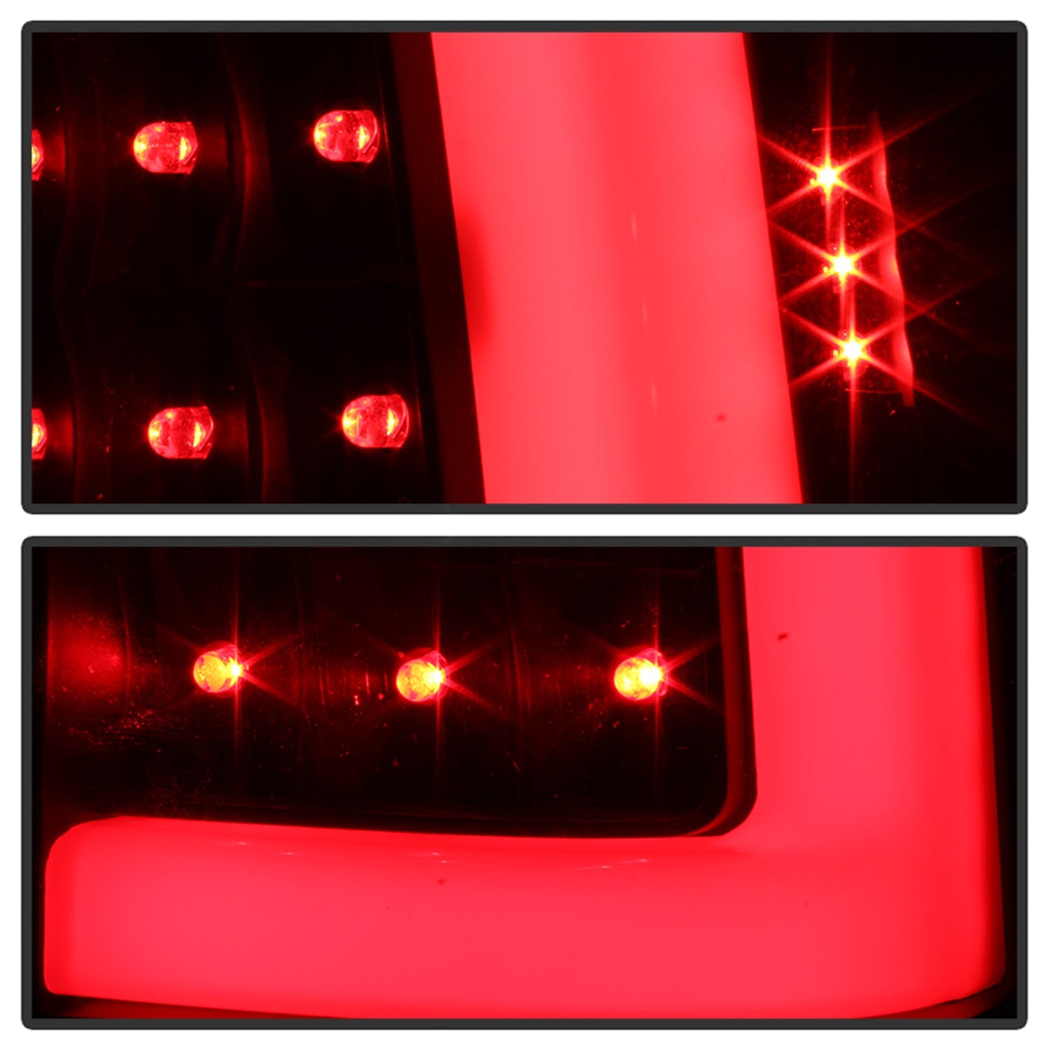 XTUNE POWER 9038761 Chevy Silverado 1500 2500 3500 99 02 GMC Sierra 1500 2500 3500 99 06 and 2007 Sierra Classic Version 3 Tail Lights Light Bar LED Black