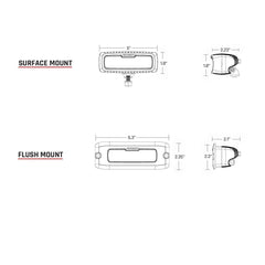 RIGID Industries 904113 SR-Q PRO Flood LED Light. Surface Mount