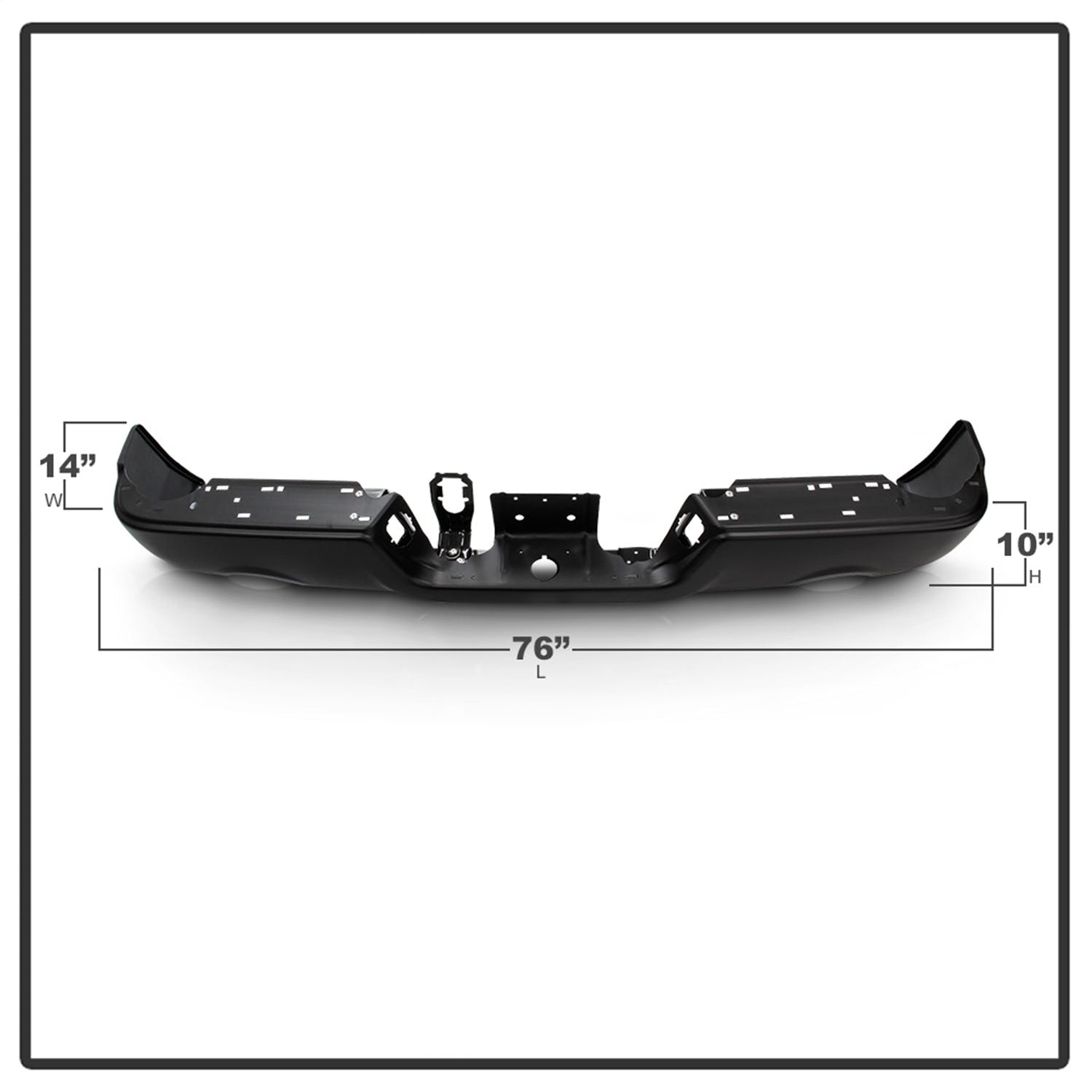 XTUNE POWER 9046933 OEM Style Steel Rear Bumper Black ( Bumper Shell Only NO Hardware Included ) ( OEM Part # CH1102372 )