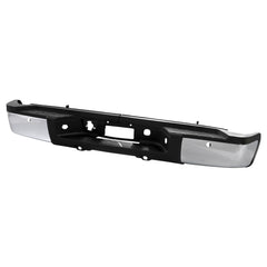 XTUNE POWER 9047046 OEM Style Steel Rear Bumper Chrome ( Brackets Hardware And Step Pads Included )